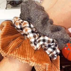 Fall scrunchie bundle/ women and girls hair ties